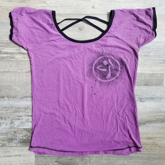 Zumba Fitness Purple Short Sleeve Tee - Picture 1 of 4
